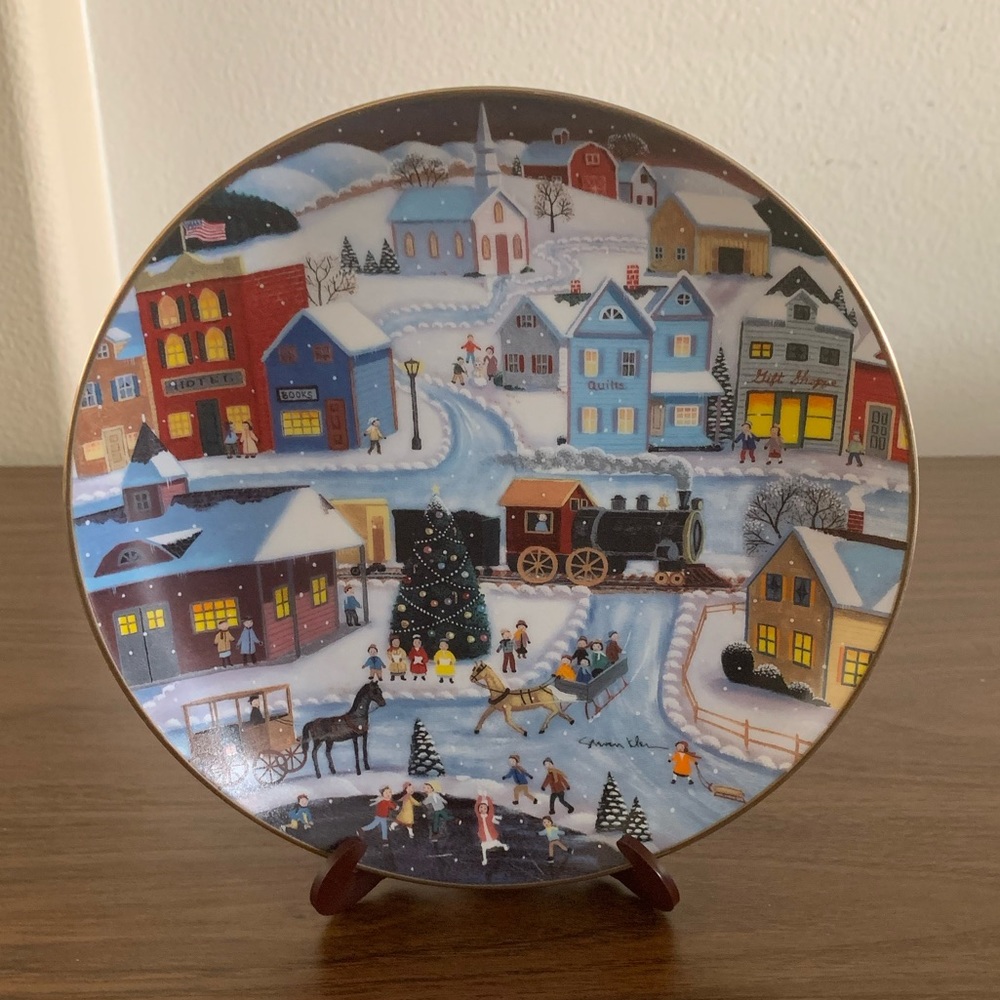 Hometown Christmas plate